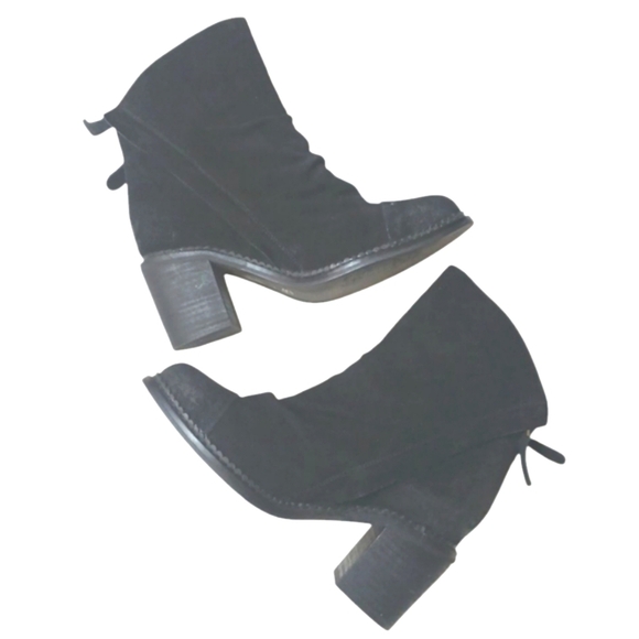 Seychelles Black Suede Ankle Boots Women's Heeled Booties size 7.5 - Picture 11 of 11
